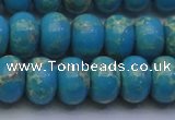 CDE2653 15.5 inches 13*18mm rondelle dyed sea sediment jasper beads