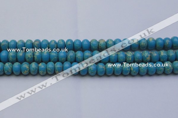 CDE2653 15.5 inches 13*18mm rondelle dyed sea sediment jasper beads