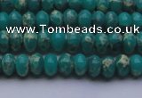 CDE2664 15.5 inches 5*8mm rondelle dyed sea sediment jasper beads