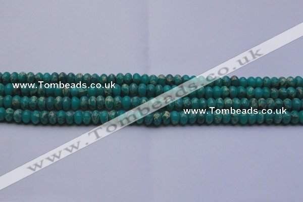 CDE2665 15.5 inches 7*10mm rondelle dyed sea sediment jasper beads