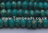 CDE2666 15.5 inches 8*12mm rondelle dyed sea sediment jasper beads