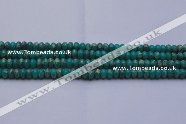 CDE2667 15.5 inches 10*14mm rondelle dyed sea sediment jasper beads