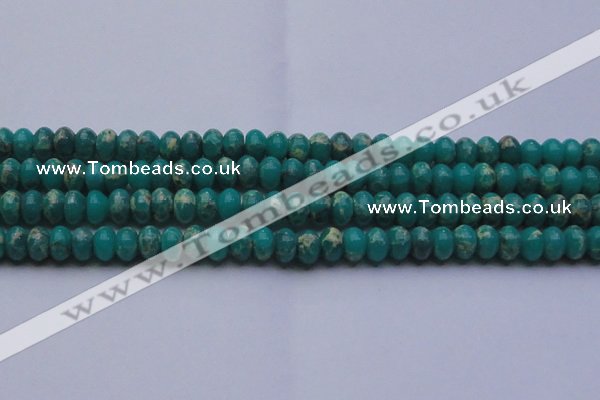 CDE2669 15.5 inches 13*18mm rondelle dyed sea sediment jasper beads