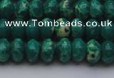 CDE2676 15.5 inches 12*16mm rondelle dyed sea sediment jasper beads