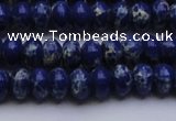 CDE2681 15.5 inches 7*10mm rondelle dyed sea sediment jasper beads