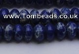 CDE2683 15.5 inches 10*14mm rondelle dyed sea sediment jasper beads