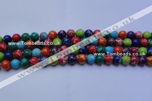 CDE2692 15.5 inches 12mm round dyed sea sediment jasper beads