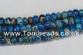 CDE274 15.5 inches 4*6mm rondelle dyed sea sediment jasper beads