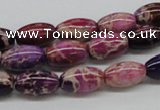 CDE30 15.5 inches 8*12mm rice dyed sea sediment jasper beads