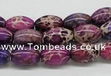 CDE31 15.5 inches 10*14mm rice dyed sea sediment jasper beads