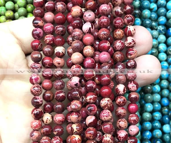 CDE3112 15 inches 6mm round sea sediment jasper beads wholesale