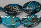 CDE317 15.5 inches 18*25mm oval dyed sea sediment jasper beads