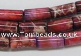 CDE34 15.5 inches 8*16mm column dyed sea sediment jasper beads