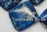 CDE340 15.5 inches 35*35mm diamond dyed sea sediment jasper beads