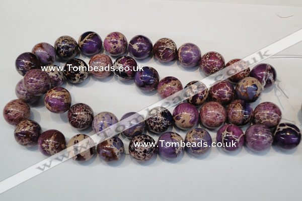 CDE368 15.5 inches 20mm round dyed sea sediment jasper beads