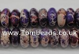 CDE373 15.5 inches 7*14mm rondelle dyed sea sediment jasper beads