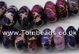 CDE374 15.5 inches 8*16mm rondelle dyed sea sediment jasper beads