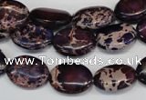 CDE417 15.5 inches 12*16mm oval dyed sea sediment jasper beads