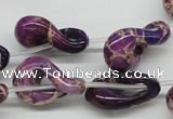 CDE42 15.5 inches 15*24mm petal shaped dyed sea sediment jasper beads