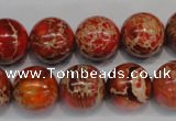 CDE495 15.5 inches 14mm round dyed sea sediment jasper beads