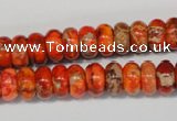 CDE501 15.5 inches 6*10mm rondelle dyed sea sediment jasper beads