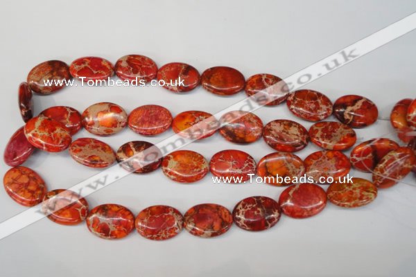 CDE533 15.5 inches 18*25mm oval dyed sea sediment jasper beads