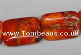 CDE556 15.5 inches 18*25mm rectangle dyed sea sediment jasper beads