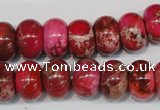 CDE588 15.5 inches 9*14mm rondelle dyed sea sediment jasper beads