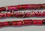 CDE591 15.5 inches 6*12mm tube dyed sea sediment jasper beads