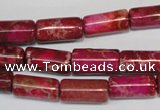 CDE594 15.5 inches 8*16mm tube dyed sea sediment jasper beads