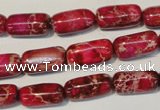 CDE598 15.5 inches 8*16mm column dyed sea sediment jasper beads