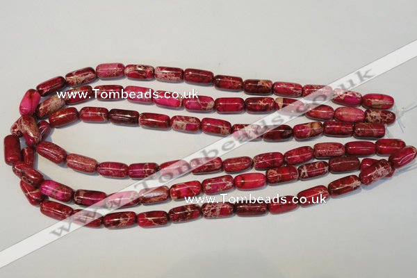 CDE598 15.5 inches 8*16mm column dyed sea sediment jasper beads