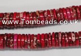 CDE602 15.5 inches 2*10mm heishi dyed sea sediment jasper beads