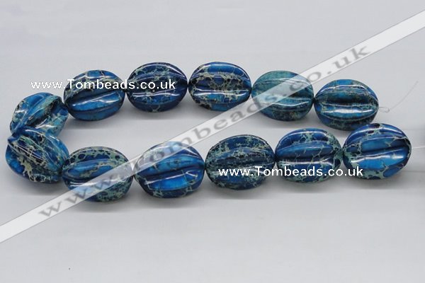 CDE62 15.5 inches 25*33mm star fruit shaped dyed sea sediment jasper beads