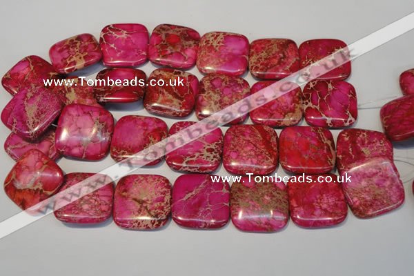 CDE627 15.5 inches 30*30mm square dyed sea sediment jasper beads