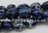 CDE63 15.5 inches 12*15mm nuggets dyed sea sediment jasper beads