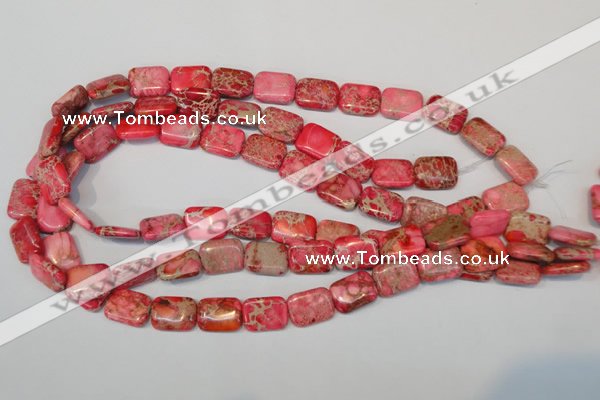 CDE631 15.5 inches 12*16mm rectangle dyed sea sediment jasper beads