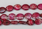 CDE642 15.5 inches 8*10mm oval dyed sea sediment jasper beads