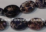 CDE710 15.5 inches 13*18mm oval dyed sea sediment jasper beads