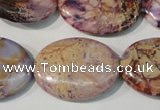 CDE712 15.5 inches 22*30mm oval dyed sea sediment jasper beads