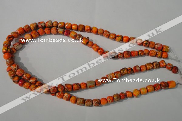 CDE732 15.5 inches 6*7mm – 8*9mm nuggets dyed sea sediment jasper beads