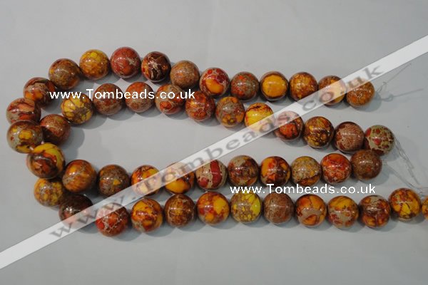CDE742 15.5 inches 16mm round dyed sea sediment jasper beads
