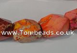 CDE747 15.5 inches 13*18mm faceted nuggets dyed sea sediment jasper beads