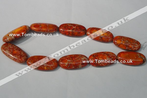 CDE752 15.5 inches 20*40mm oval dyed sea sediment jasper beads