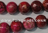 CDE762 15.5 inches 14mm round dyed sea sediment jasper beads