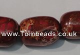 CDE771 15.5 inches 18*25mm nuggets dyed sea sediment jasper beads