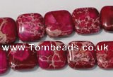 CDE794 15.5 inches 14*14mm square dyed sea sediment jasper beads