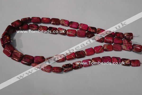 CDE796 15.5 inches 10*14mm rectangle dyed sea sediment jasper beads