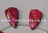 CDE798 Top-drilled 16*27mm flat teardrop dyed sea sediment jasper beads