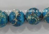 CDE808 15.5 inches 18mm round dyed sea sediment jasper beads wholesale